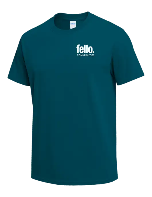 Dark Sapphire Heavyweight 6.1 oz T-Shirt w/Fello Communities Logo
