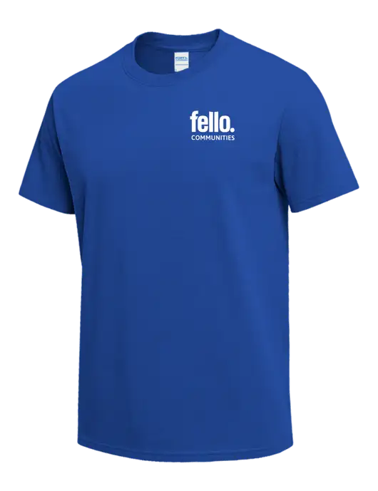 Dark Royal Heavyweight 6.1 oz T-Shirt w/Fello Communities Logo