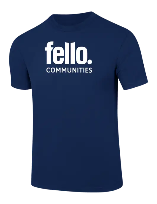 Comfort Colors 6.1 oz Dark Navy Heavyweight Ring Spun T-Shirt w/Fello Communities Logo