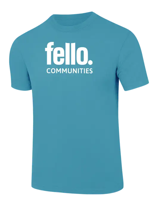 Comfort Colors 6.1 oz Sapphire Heavyweight Ring Spun T-Shirt w/Fello Communities Logo