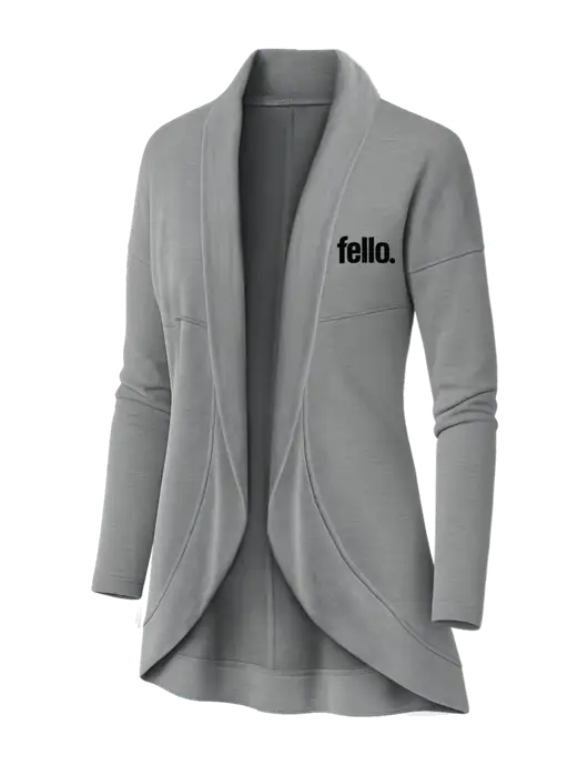 OGIO Light Grey Heather Womens Luuma Cocoon Fleece w/Fello. Logo