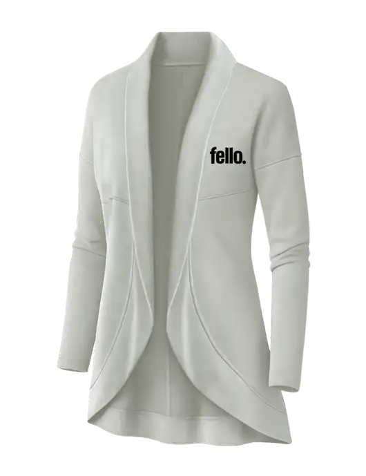 OGIO Ivory Snow Womens Luuma Cocoon Fleece w/Fello. Logo