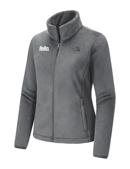 The North Face Womens Dark Medium Grey Osito Fleece Jacket
 w/Fello. Logo
