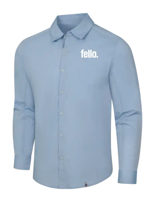 OGIO Light Blue Commuter Woven Shirt w/Fello. Logo