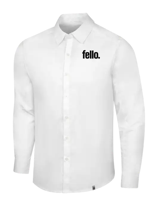OGIO White Commuter Woven Shirt w/Fello. Logo