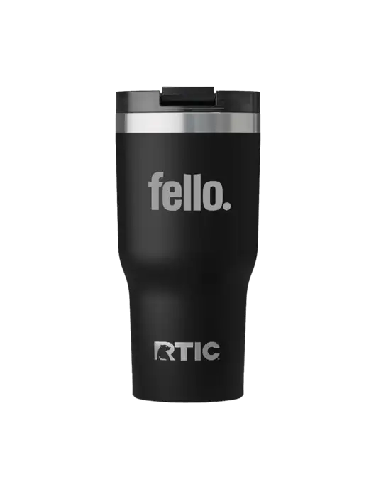 RTIC Essential 20 oz Black Tumbler w/Fello. Logo
