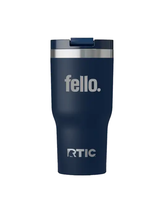 RTIC Essential 20 oz Navy Tumbler w/Fello. Logo