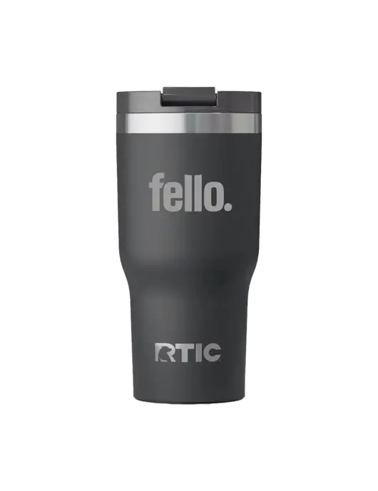 RTIC Essential 20 oz Charcoal Tumbler w/Fello. Logo
