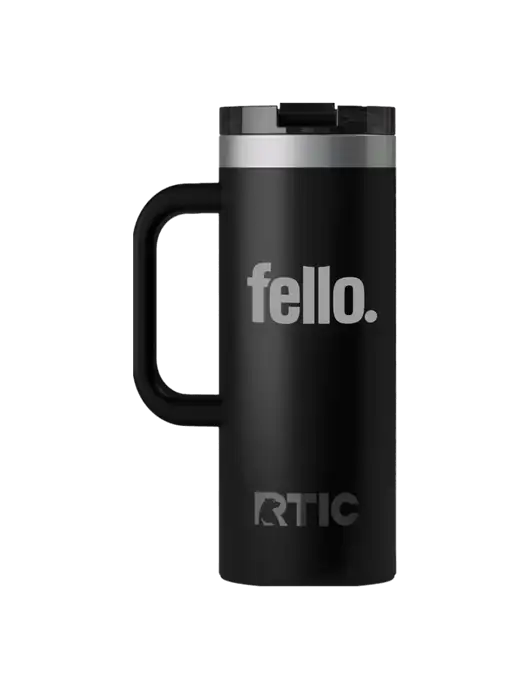 RTIC Road Trip 20 oz Black Travel Mug w/Fello. Logo