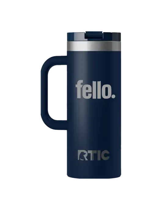 RTIC Road Trip 20 oz Navy Travel Mug w/Fello. Logo