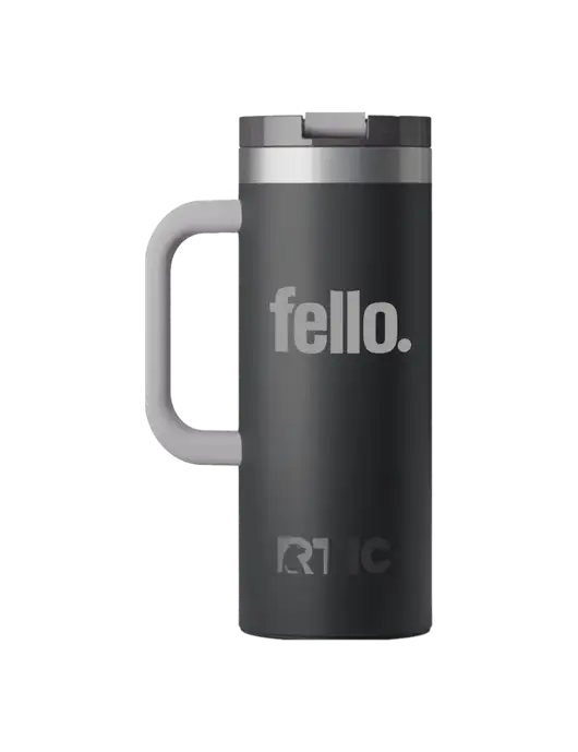 RTIC Road Trip 20 oz Charcoal Travel Mug w/Fello. Logo