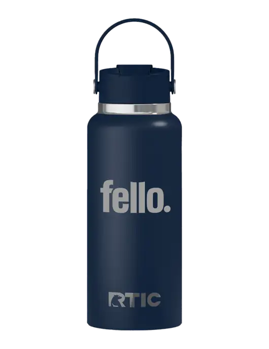RTIC Outback 32 oz Navy Bottle w/Fello. Logo