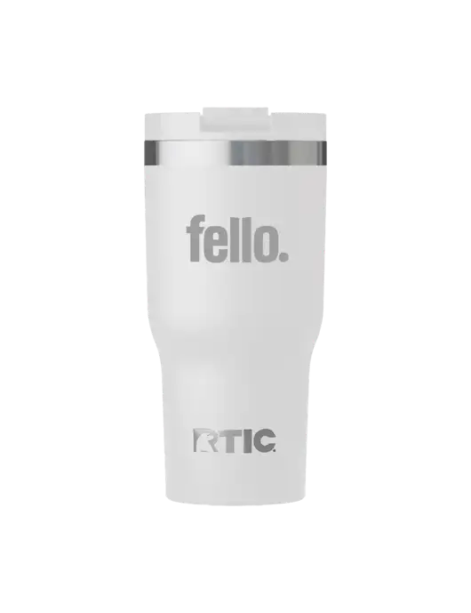 RTIC Essential 20 oz White Tumbler w/Fello. Logo