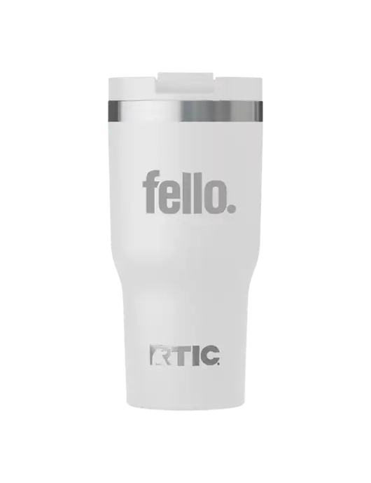 RTIC Essential 30 oz White Tumbler w/Fello. Logo