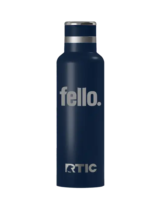 RTIC Journey 20 oz Navy Bottle w/Fello. Logo