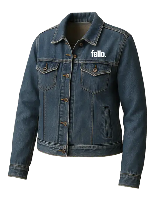 Womens Denim Jacket w/Fello. Logo
