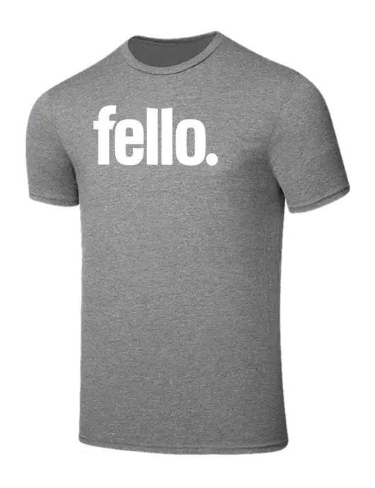 Seriously Soft Grey Frost T-Shirt w/Fello. Logo