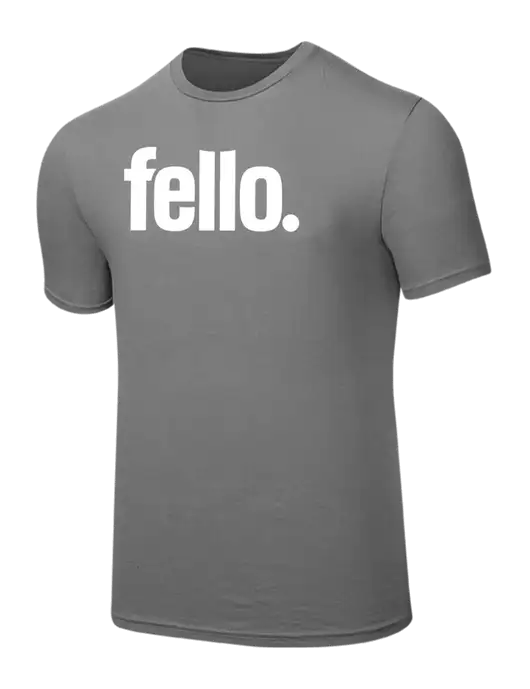 Seriously Soft Medium Grey T-Shirt w/Fello. Logo