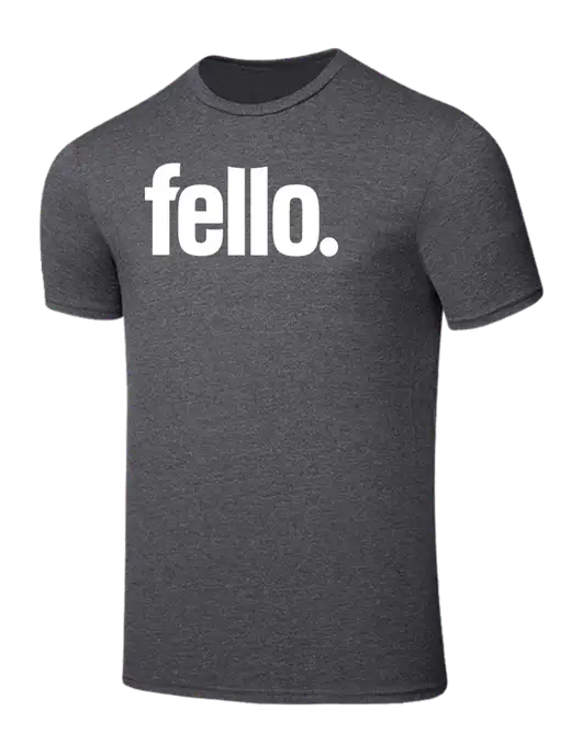 Seriously Soft Heathered Charcoal T-Shirt w/Fello. Logo