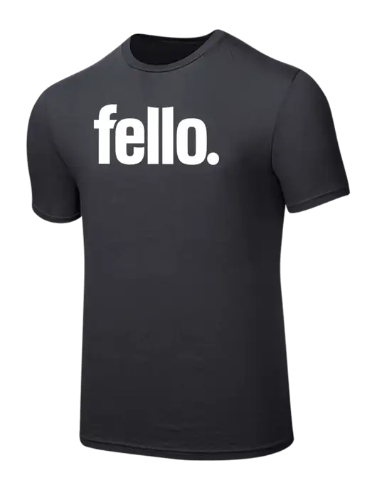 Seriously Soft Charcoal T-Shirt w/Fello. Logo
