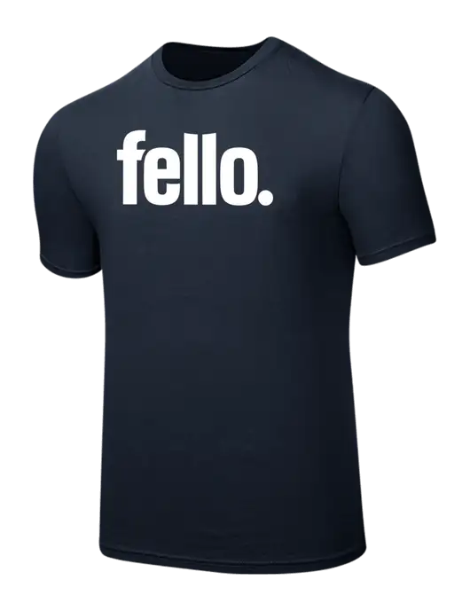 Seriously Soft Navy T-Shirt w/Fello. Logo