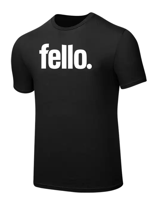 Seriously Soft Black T-Shirt w/Fello. Logo