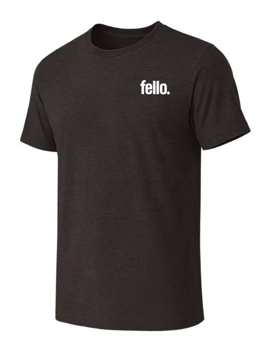 BELLA+CANVAS Dark Grey Heather CVC Short Sleeve Tee w/Fello. Logo