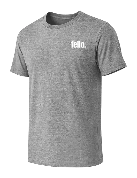 BELLA+CANVAS Heather Grey CVC Short Sleeve Tee w/Fello. Logo