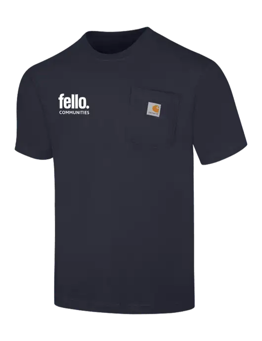 Carhartt Workwear Dark Navy Pocket Short Sleeve T-Shirt w/Fello Communities Logo