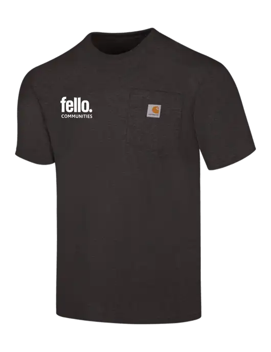 Carhartt Workwear Charcoal Heather Pocket Short Sleeve T-Shirt w/Fello Communities Logo