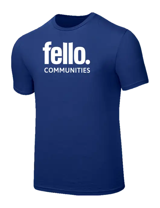 Seriously Soft Dark Royal T-Shirt w/Fello Communities Logo