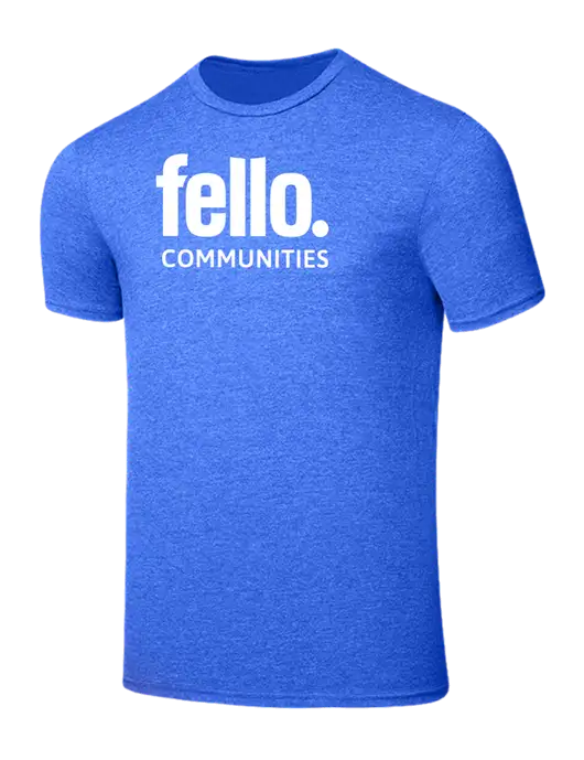 Seriously Soft Royal Frost T-Shirt w/Fello Communities Logo
