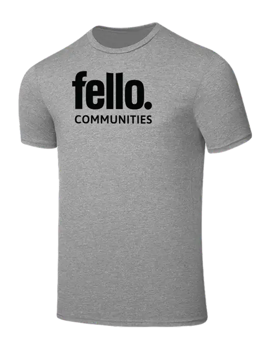 Seriously Soft Light Heather Grey T-Shirt w/Fello Communities Logo