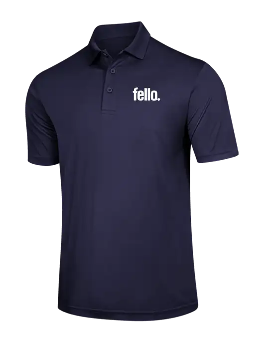 Navy PosiCharge Competitor Polo w/Fello. Logo