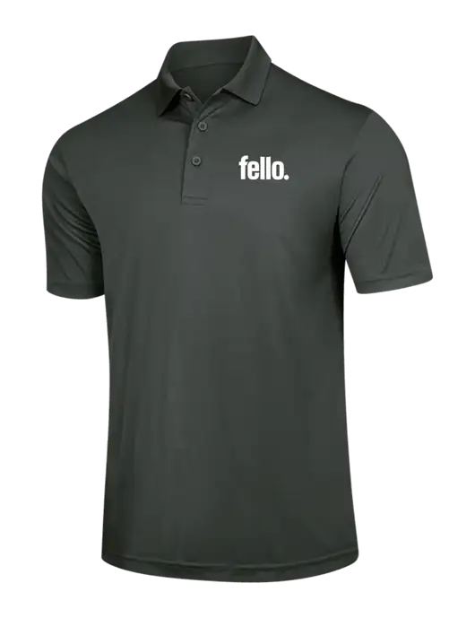 Dark Grey PosiCharge Competitor Polo w/Fello. Logo