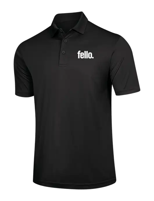 Black PosiCharge Competitor Polo w/Fello. Logo