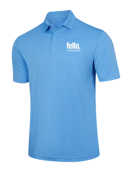 Carolina Blue PosiCharge Competitor Polo w/Fello Communities Logo