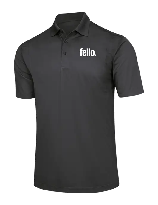 Dark Grey Micropique Sport-Wick Polo w/Fello. Logo