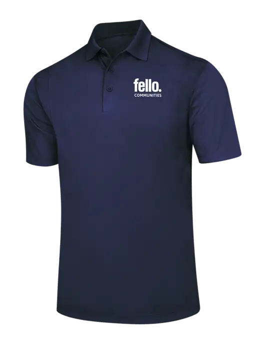 Navy Micropique Sport-Wick Polo w/Fello Communities Logo
