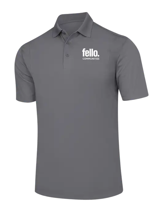 Medium Grey Micropique Sport-Wick Polo w/Fello Communities Logo