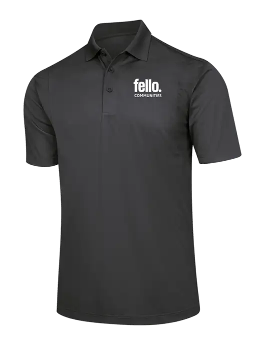 Dark Grey Micropique Sport-Wick Polo w/Fello Communities Logo