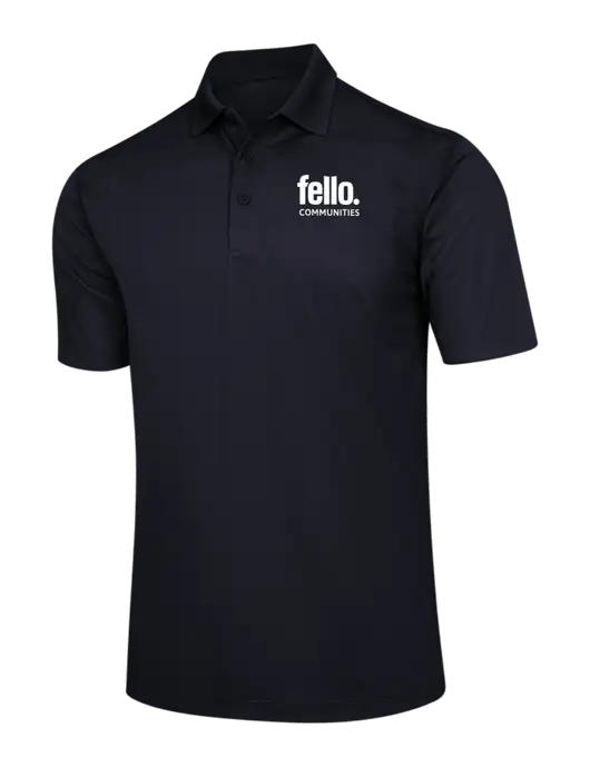 Black Micropique Sport-Wick Polo w/Fello Communities Logo