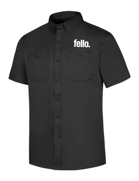 Red Kap Black Short Sleeve Work Shirt w/Fello. Logo