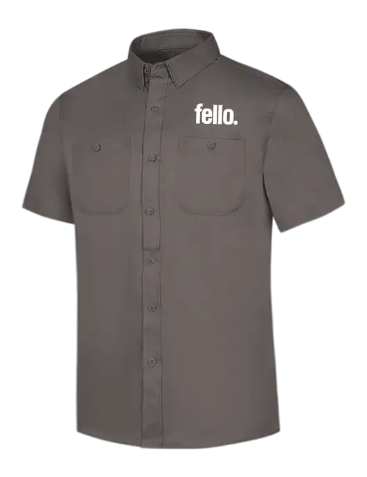 Red Kap Medium Grey Short Sleeve Work Shirt w/Fello. Logo