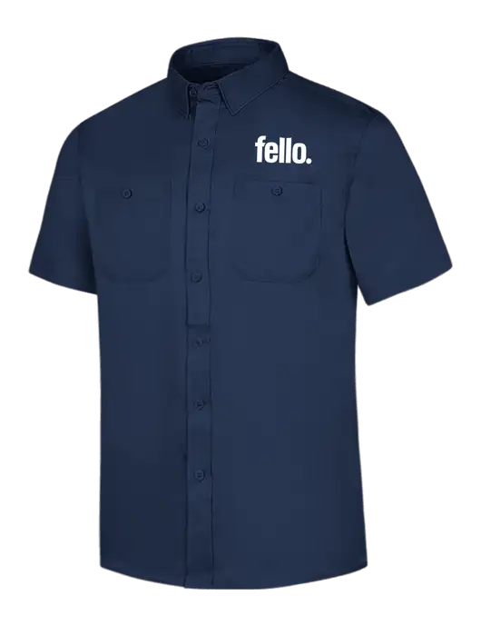 Red Kap Navy Short Sleeve Work Shirt w/Fello. Logo