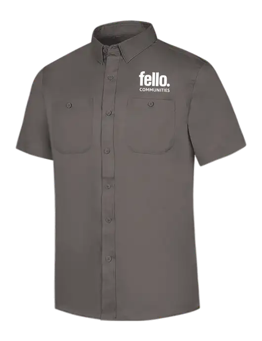 Red Kap Medium Grey Short Sleeve Work Shirt w/Fello Communities Logo