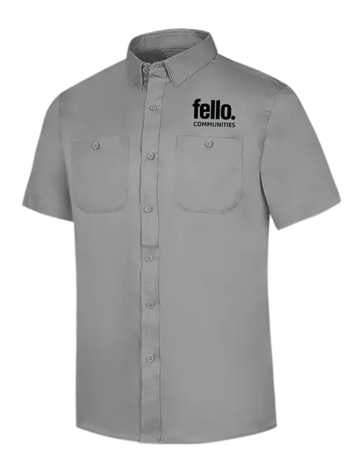 Red Kap Light Grey Short Sleeve Work Shirt w/Fello Communities Logo