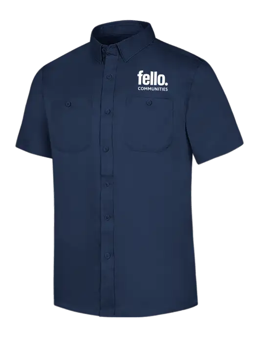 Red Kap Navy Short Sleeve Work Shirt w/Fello Communities Logo