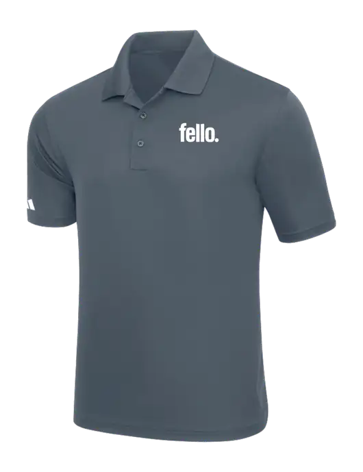 Adidas Medium Grey Basic Sport Polo w/Fello. Logo