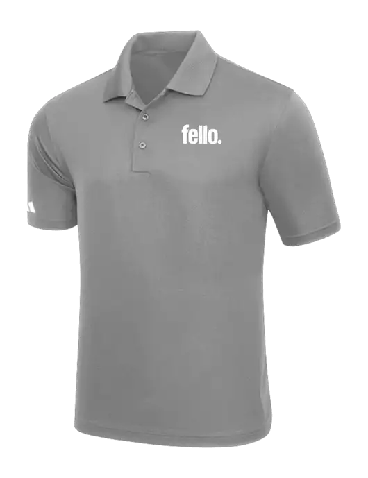 Adidas Light Grey Basic Sport Polo w/Fello. Logo